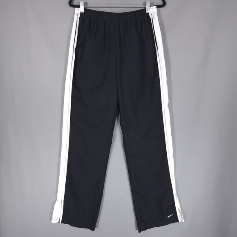 Vintage Nike Windbreaker Track Pants Women’s Drawstring Slit Hem Y2K MEDIUM